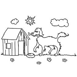 ぬりえページ: 犬小屋 (建物と建築) #62483 - 無料の印刷可能なぬりえページ