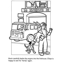 ぬりえ: 消防署 - 無料の印刷可能なぬりえページ
