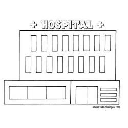 ぬりえページ: 病院 (建物と建築) #61976 - 無料の印刷可能なぬりえページ
