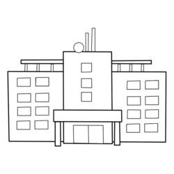 ぬりえページ: 病院 (建物と建築) #62005 - 無料の印刷可能なぬりえページ
