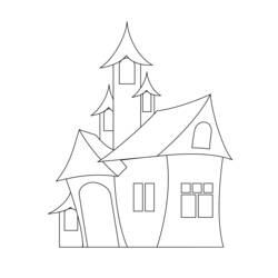 ぬりえページ: 家 (建物と建築) #64676 - 無料の印刷可能なぬりえページ
