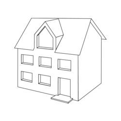 ぬりえページ: 家 (建物と建築) #64747 - 無料の印刷可能なぬりえページ