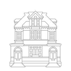 ぬりえページ: 家 (建物と建築) #64809 - 無料の印刷可能なぬりえページ