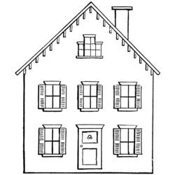 ぬりえページ: 家 (建物と建築) #66458 - 無料の印刷可能なぬりえページ