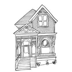 ぬりえページ: 家 (建物と建築) #66547 - 無料の印刷可能なぬりえページ