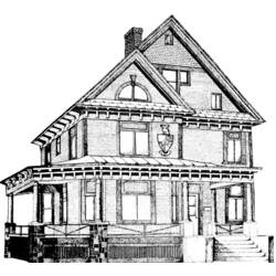 ぬりえページ: 家 (建物と建築) #66590 - 無料の印刷可能なぬりえページ
