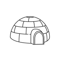 ぬりえページ: イグルー (建物と建築) #61710 - 無料の印刷可能なぬりえページ