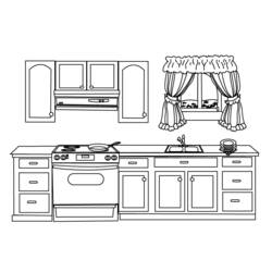 ぬりえページ: キッチン (建物と建築) #63519 - 無料の印刷可能なぬりえページ