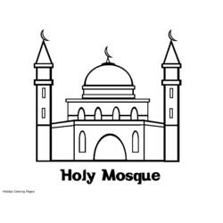ぬりえページ: モスク (建物と建築) #64541 - 無料の印刷可能なぬりえページ