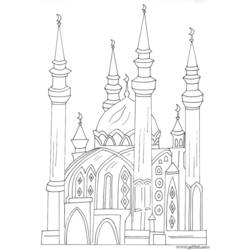 ぬりえページ: モスク (建物と建築) #64593 - 無料の印刷可能なぬりえページ