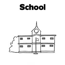 ぬりえページ: 学校 (建物と建築) #63989 - 無料の印刷可能なぬりえページ