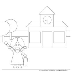 ぬりえページ: 学校 (建物と建築) #64072 - 無料の印刷可能なぬりえページ