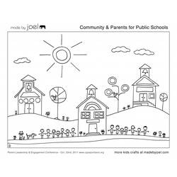 ぬりえページ: 学校 (建物と建築) #64108 - 無料の印刷可能なぬりえページ