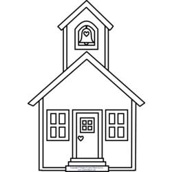 ぬりえページ: 学校 (建物と建築) #66809 - 無料の印刷可能なぬりえページ