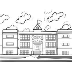 ぬりえページ: 学校 (建物と建築) #66888 - 無料の印刷可能なぬりえページ