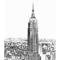 ぬりえページ: 超高層ビル (建物と建築) #65575 - 無料の印刷可能なぬりえページ