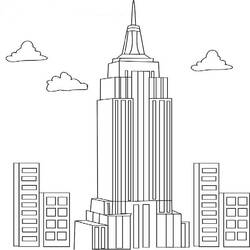 ぬりえページ: 超高層ビル (建物と建築) #65786 - 無料の印刷可能なぬりえページ
