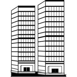 ぬりえページ: 超高層ビル (建物と建築) #65799 - 無料の印刷可能なぬりえページ