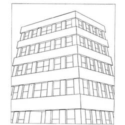 ぬりえページ: 超高層ビル (建物と建築) #65817 - 無料の印刷可能なぬりえページ