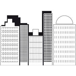 ぬりえページ: 超高層ビル (建物と建築) #65873 - 無料の印刷可能なぬりえページ