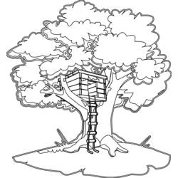 ぬりえページ: 樹上の家 (建物と建築) #66029 - 無料の印刷可能なぬりえページ