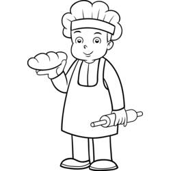 ぬりえ: パン屋 - 無料の印刷可能なぬりえページ