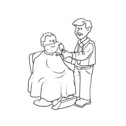 ぬりえ: 理髪師 - 無料の印刷可能なぬりえページ