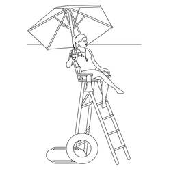 ぬりえ: ライフガード - 無料の印刷可能なぬりえページ