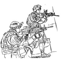 ぬりえ: 軍隊 - 無料の印刷可能なぬりえページ