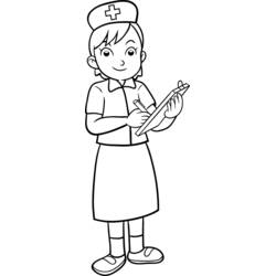 ぬりえ: 看護師 - 無料の印刷可能なぬりえページ