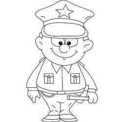 ぬりえ: 警察官 - 無料の印刷可能なぬりえページ