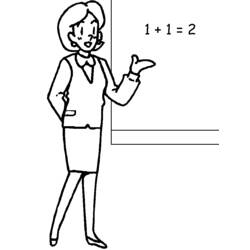 ぬりえ: 先生 - 無料の印刷可能なぬりえページ