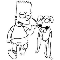 ぬりえ: Bart Simpson - 無料の印刷可能なぬりえページ