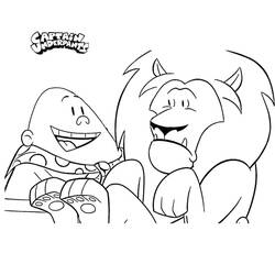 ぬりえ: Captain Underpants - 無料の印刷可能なぬりえページ