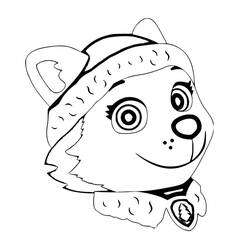 ぬりえ: パウパトロール・エベレスト - 無料の印刷可能なぬりえページ