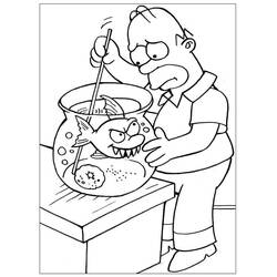 ぬりえ: Homer Simpson - 無料の印刷可能なぬりえページ