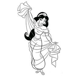 ぬりえ: Jasmine - 無料の印刷可能なぬりえページ