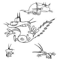 ぬりえ: Oggy - 無料の印刷可能なぬりえページ