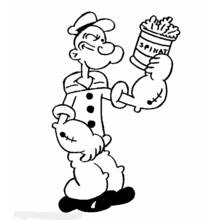 ぬりえ: Popeye - 無料の印刷可能なぬりえページ