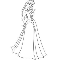 ぬりえ: Princess Aurora - 無料の印刷可能なぬりえページ