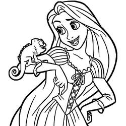 ぬりえ: Rapunzel - 無料の印刷可能なぬりえページ