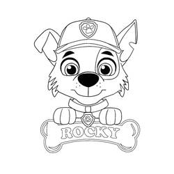 ぬりえ: パウパトロール・ロッキー - 無料の印刷可能なぬりえページ