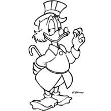 ぬりえ: Scrooge McDuck - 無料の印刷可能なぬりえページ