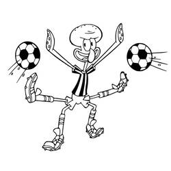ぬりえ: Squidward Tentacles - 無料の印刷可能なぬりえページ