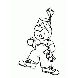 ぬりえ: T'choupi - 無料の印刷可能なぬりえページ