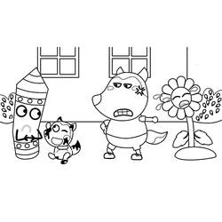 ぬりえ: Wolfoo - 無料の印刷可能なぬりえページ
