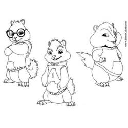 ぬりえ: Alvinとthe Chipmunks - 無料の印刷可能なぬりえページ