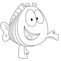 ぬりえ: Bubble Guppies - 無料の印刷可能なぬりえページ