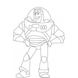 ぬりえ: Buzz Lightyear of Star Command - 無料の印刷可能なぬりえページ