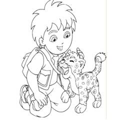 ぬりえ: Go Diego! - 無料の印刷可能なぬりえページ